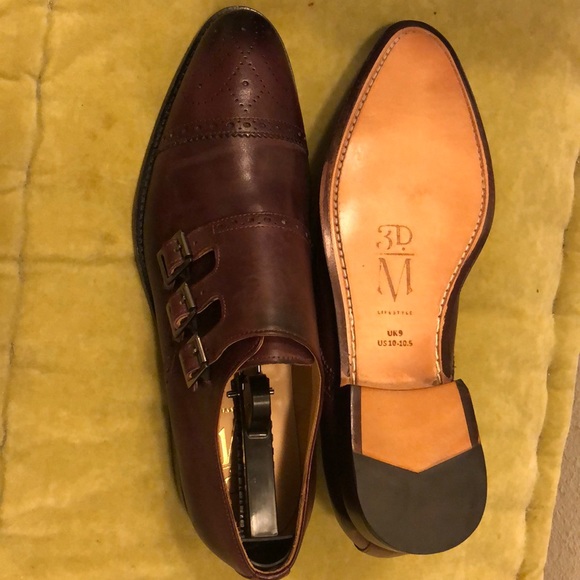 3D.M men burgundy monk strap shoes - Picture 5 of 5